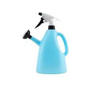 Pot d'arrosage de 1000 ml pour plantes - Pulvérisateur à main - Bouteille en plastique à double usage - Arrosoir domestique - Pour semis - Bleu