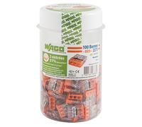 Pot de 100 mini bornes de connexion automatique 3 fils S2273