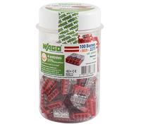 Pot de 100 mini bornes de connexion automatique 4 entrées S2273