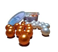Pot de 2 * 12 Perles de bain boules bombes naturelles huile de soja SANS PARABEN parfum Monoï Coco Constituez votre coffret cadeau de fête des mères maman pour une peau douce et lisse parfumée