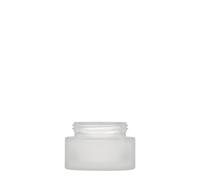 Pot de 30 ml « Édition Platine », verre, givré, ouverture : fermeture à vis