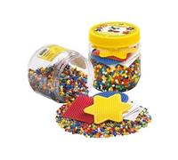 Hama Kit perles à repasser – Pot 4000 perles + 3 plaques – midi