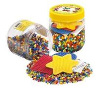 Hama Kit perles à repasser – Pot 4000 perles + 3 plaques – midi