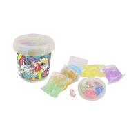 FLYPOP'S - Pot de 5 Slimes avec Décoration - Pop - 031099 - Multicolore - Jouet Enfant - Créativité - Activités Manuelles - Cadeau - Texture - Loisir Créatif - Anniversaire - À Partir de 6 Ans