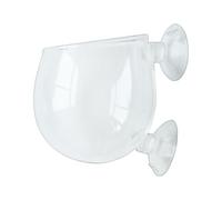 Pot de aquatiques, pots de d'aquarium | Tasses pour d'eau en verre, pour aquatiques, support pour d'aquarium,Pot de transparent et lisse, mangeoire à rouges avec ventouse pour aquarium, eau douce et e