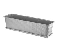 Pot de balcon KADAX avec support, jardinière, 60 cm, gris clair