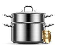 Pot de bateau à vapeur/pot à soupe domestique en acier inoxydable épaissis de la cuisine à induction à induction Générat général à grande capacité (taille: 28 cm) (24 cm)
