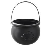 Pot de bonbons de sorcière d'Halloween - Mini chaudron de sorcière - Détails peints à la main - stable - Taille compacte - Récipient décoratif pour les fêtes d'Halloween, la décoration de la