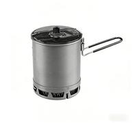 Pot de camping 600 ml, 162 g, ultra léger, pliable, avec échangeur de chaleur, pour réchaud à gaz d'extérieur, casserole de camping très efficace pour la randonnée et les voyages