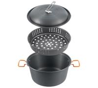 Pot de camping - Cuisinière à vapeur portable, casseroles en fer d'extérieur, vaisselle de grande capacité | Préparation des repas antiadhésif pour plus de personnes de cinq litres, design compact et