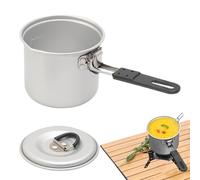 Pot de camping en plein air pliable en d'aluminium antiadhésif pour barbecue, voyage, aventure en plein air, randonnée 700 ml