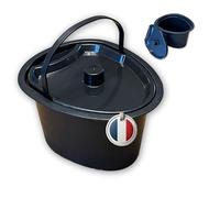 Pot de chambre adulte avec couvercle hygiénique HABEYGARD® | Portable et pratique pour la nuit, idéal pour camping ou maison, conçu avec seau plastique robuste, WC, facile à nettoyer et à utiliser