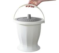 Pot de chambre avec couvercle et maniable de lit épais Pan lit lavable non glissement PP Toilet portable avec base détachable Bouteille d'urinoir réutilisable pour adultes pour enfants