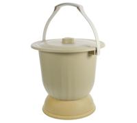 Pot de Chambre Couvercle 6, 5 L en Pp, Rond, Jaune