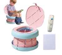 Pot de Chambre Portable pour,Nettoyage Rapide Et Siège Pliable D'Apprentissage - Réducteur De Toilettes Portable Pour Enfant - pour et Jeunes, Voyages, Camping, Extérieur, Intérieur, Parc et Sorties