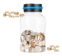 Pot de comptage numérique, banque de pièces numériques à comptage numérique,Bocaux de comptage numérique avec compteur LCD | Machine de comptoir à pièces, grande capacité, outil éducatif alimenté par