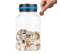 Pot de comptage numérique, banque de pièces numériques à comptage numérique - LCD Counter Coin Bank Money Saving Bank - Machine de comptoir à pièces, grande capacité, outil éducatif alimenté par batte