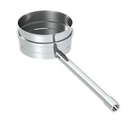 Pot de condensation avec conduit d'écoulement latéral 250mm - conduit simple paroi - TEC-EW-SILVER 250mm