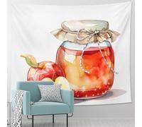 Pot De Confiture De Fruits Aquarelle Couverture Murales Tenture Murale À Suspendre Tapisserie Pour Décoration Maison Salon 130x150cm