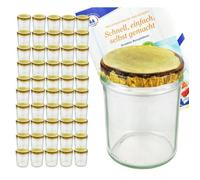 Pot de confiture - MamboCat - TO 82 - 435 ml - Couvercle décor en bois - Lot de 50