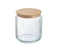 Pot de conservation 0.75L en verre avec couvercle bambou - Nova Jar - Luminarc
