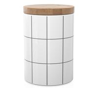 Intirilife boîte à provisions en céramique Taille M avec Couvercle - 10 x 14 cm - 700 ML de contenance- avec Couvercle hermétique, Conservation boîte pour thé café Sucre, Lavable au Lave-Vaisselle