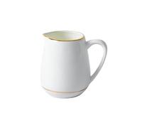 pot de crème en céramique Pichet à lait et à café en porcelaine en céramique blanche avec poignée et décoration à bord doré for la maison et la cuisine saucière au jus de viande(180ml)