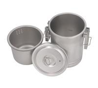 Pot de Cuisine de Camping, Conception de Verrouillage de Dissipation de Chaleur 2 en 1 Vapeur et Bouillonnement