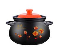Pot de cuisine en céramique terre casserole casserole casserole casserole argile pot argile cuit pot épaissis glaçage de couleur, résistant au froid et à la chaleur et ne change pas de couleur.-9L