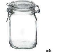 Pot de cuisson Bormioli Rocco Fido 1000 ml, avec fermeture en forme d'arche brevetée, 6x