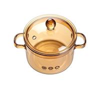 Pot De Cuisson En Verre,Poêle En Verre Transparent Résistant À La Chaleur Avec Couvercle,Plat De Cuisson Lente | Pour Mijoter Bouillir Vapeur Cuisinière Four Micro-ondes Aliments Soupe Thé Lait