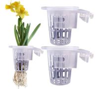 Pot de d'aquarium | 2 supports de aquatiques avec trous | Décorations d'aquarium, pot transparent pour émersées, culture aquatique