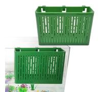 Pot de d'aquarium - Récipient d'eau Suspendu | Porte-Fleurs d'aquarium de Grande capacité, Accessoires avec 3 Clips, Facile à Installer, décoration de de réservoir, 2 Paquet