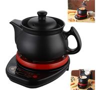 Pot de décoction automatique de chinoise, faitout électrique en céramique avec maintien au chaud, pot électrique multifonction for faire bouillir des herbes chinoises, mijoter de la soupe(5L)