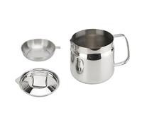 Pot de filtre à huile en acier inoxydable 304, conteneur de graisse de Bacon polyvalent de grande capacité, réservoir de filtre à huile pour fournitures de cuisine (Dire)