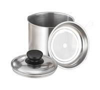 Pot de filtre à huile en acier inoxydable - Récipient de graisse, passoire métallique | Conteneur d'huile usée avec filtre fin, stockage de graisse barbecue cuisine camping pique-nique voyageurs chefs