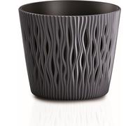 pot de fleur 18,9cm SANDY ROUND DSR190-S433 anthracite plastique PROSPERPLAST