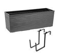 Pot De Fleur A Suspendre Balcon Jardiniere De Balcon 56 Cm Graphite Deco Vagues Multicolore