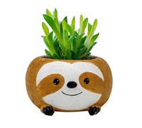 Pot de Fleur Animal Mignon Superbe Unique de résine de Paresseux pour l'usine succulente d'intérieur extérieure 3.94 * 4.13 * 2.36 Pouces