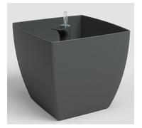 Pot de fleur avec système auto-arrosage SIENA SWS - Plastique - Anthracite - 30x30xH27cm - Int/Ext - Carré - ARTEVASI