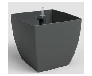 Pot de fleur avec système auto-arrosage SIENA SWS - Plastique - Anthracite - 40x40xH36cm - Int/Ext - Carré - ARTEVASI