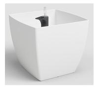 Pot de fleur avec système auto-arrosage SIENA SWS - Plastique - Blanc - 40x40xH36cm - Int/Ext - Carré - ARTEVASI