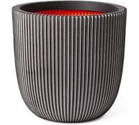 Capi Europe - Pot Boule Groove NL - 35x34 - Anthracite - Ouverture Ø29 - Pot pour Une Utilisation à l'intérieur et à l'extérieur - Incassable - 100% Recyclable - KGVZ932
