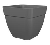 ARTEVASI Pot de fleurs carré CAPRI CAMPANA - Plastique - Anthracite - L 36,5 x P 33,5 H 36,5 cm