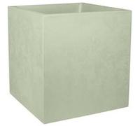 Pot de fleur carré Basalt 49,5 x H.49,5 cm - Vert amande- Eda