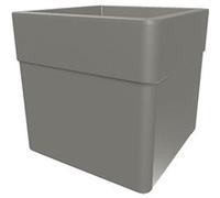 Bac à fleurs Carré 40 cm - EDA - CAREL - 26 L - Avec roulettes - Extérieur ou intérieur - 39 x 39 x H.39 cm - Taupe