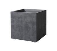 Pot de fleur carré Cube Millennium Anthracite 39 cm avec réserve d'eau 40,4 L