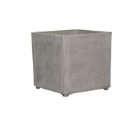 Pot de Fleur Carré Gris 50L 40x40cm - Jardinière Extérieure Balcon Terrasse Jardin