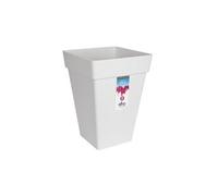 Elho Bac à fleurs Loft Urban Carré Haut Ø37 x H51 cm Extérieur 100% recyclé Blanc