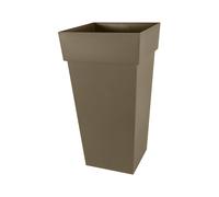 Pot De Fleur Carré Toscane 43 X H.80 Cm - Taupe - Eda Gris